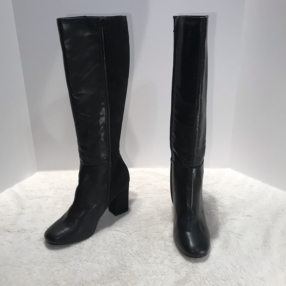 Attitude Faux Leather Heeled Boots Size 8 - Picture 3 of 10